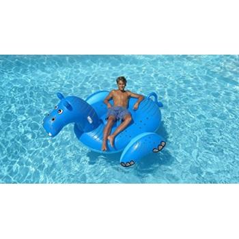 8' water sports inflatable giant hippopotamus swimming pool ride-on lounger