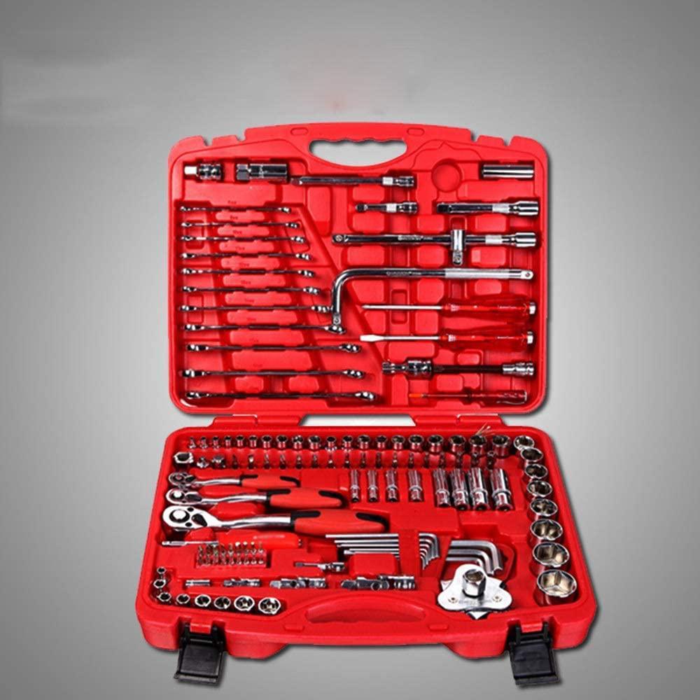 PENFU Wrench Auto Repair Kit 126 Mirror Socket Set Auto Repair Tools Combination Wrench Set Mechanics Tool Set Hand Repair Tool