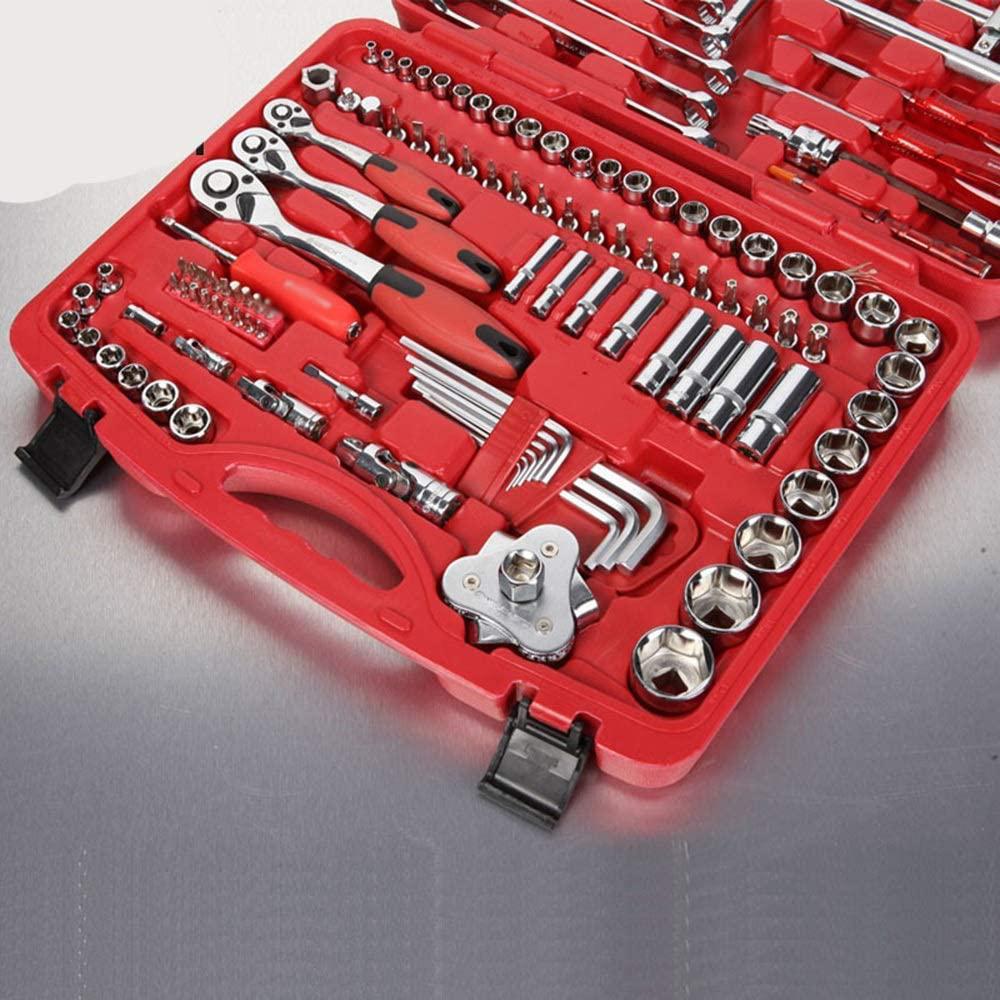 PENFU Wrench Auto Repair Kit 126 Mirror Socket Set Auto Repair Tools Combination Wrench Set Mechanics Tool Set Hand Repair Tool