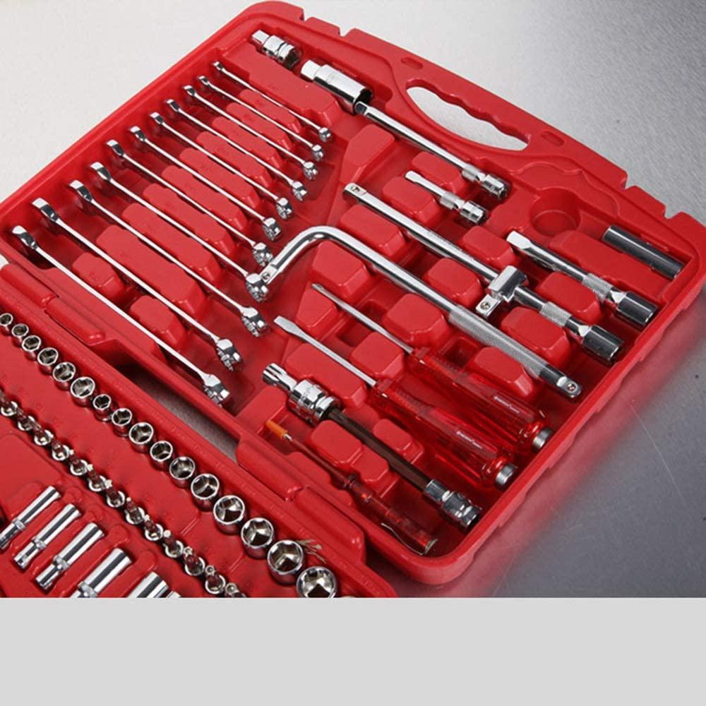 PENFU Wrench Auto Repair Kit 126 Mirror Socket Set Auto Repair Tools Combination Wrench Set Mechanics Tool Set Hand Repair Tool