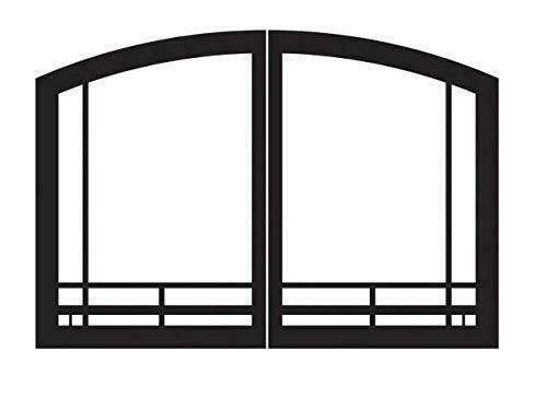 ECS VFR36SMission Arch Fireplace Doors - Hammered Pewter