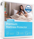 Linenspa Waterproof Smooth Top Premium Queen Mattress Protector, Breathable &amp; Hypoallergenic Queen Mattress Covers - Packaging may vary, White