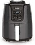 ninja af101 air fryer that crisps, roasts, reheats, & dehydrates, for quick, easy meals, 4 quart capacity, & high gloss finish, black/grey