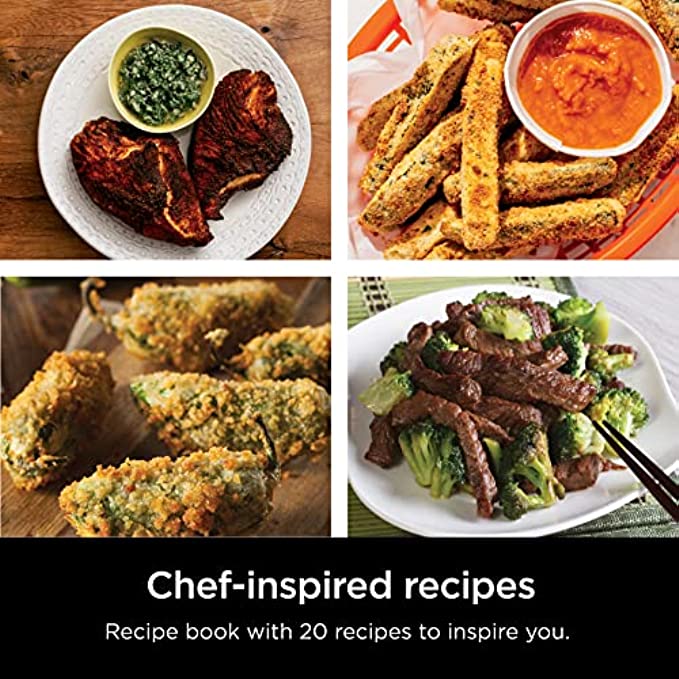 ninja af101 air fryer that crisps, roasts, reheats, & dehydrates, for quick, easy meals, 4 quart capacity, & high gloss finish, black/grey