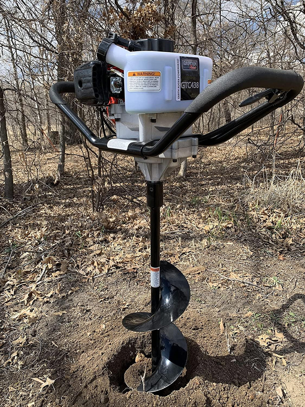 GardenTrax Earth Auger Combo 43cc 2cycle Powerhead with 8 Inch Auger Drill Bit