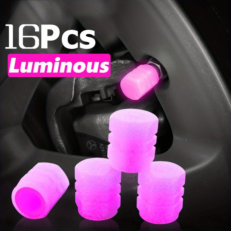 4pcs Webdiennuoc Valve Caps, Luminous Caps, Universal Fluorescent Tire Valve Caps 4pcs/Set, Fluorescent Tire Valve Caps STEM Caps