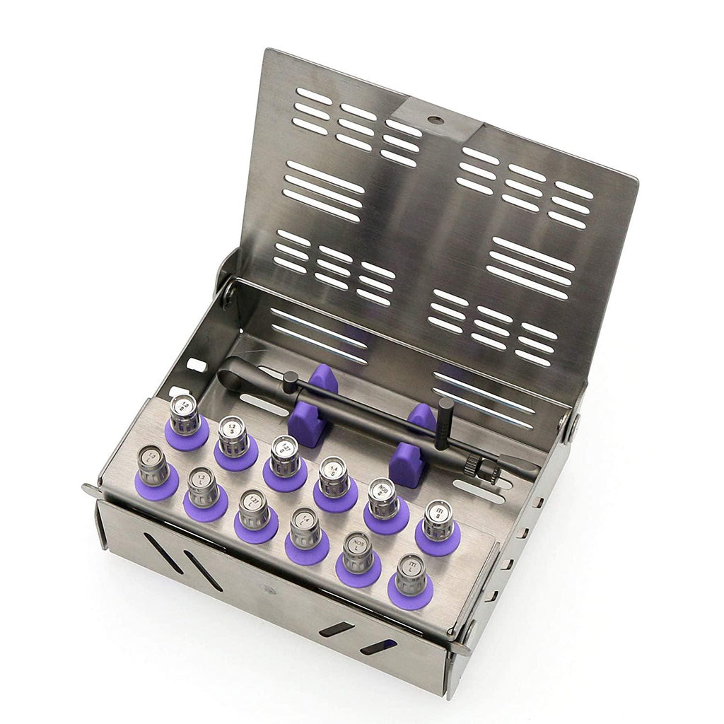 Dental Implant Torque Wrench Ratchet 12Pcs Drivers &amp; 1Pc Wrench Kit Box (Tiantian)