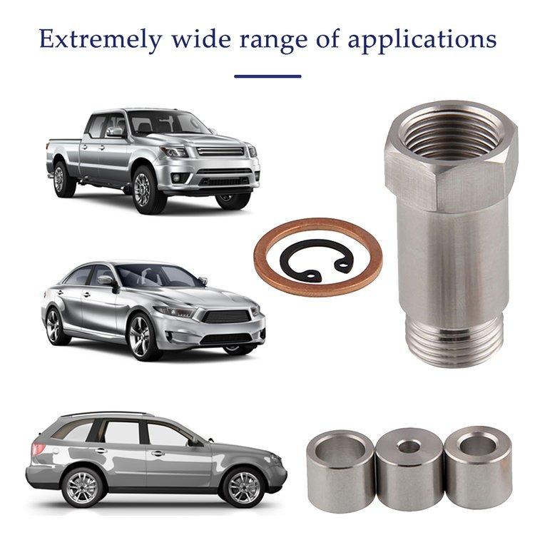 Universal M18 x 1.5 Thread Car Exhaust Oxygen O2 Sensor Spacers Adapter Kit