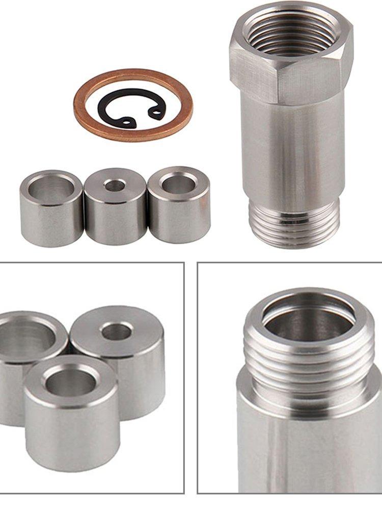 Universal M18 x 1.5 Thread Car Exhaust Oxygen O2 Sensor Spacers Adapter Kit