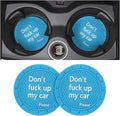 8sanlione 2 Pack Car Cup Holder Coasters, 2.75 Inch Non-Slip PVC Insert Cup Coaster, Anti-Scratch Auto Cup Mats for Women Men, Vehicle Interior Accessories for Car, SUV, Truck (D Light Blue/2PCS)
