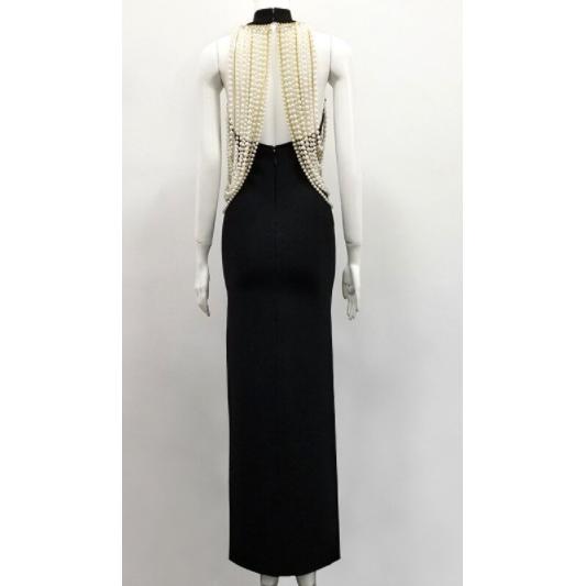 sleeveless beading sexy ladies dress