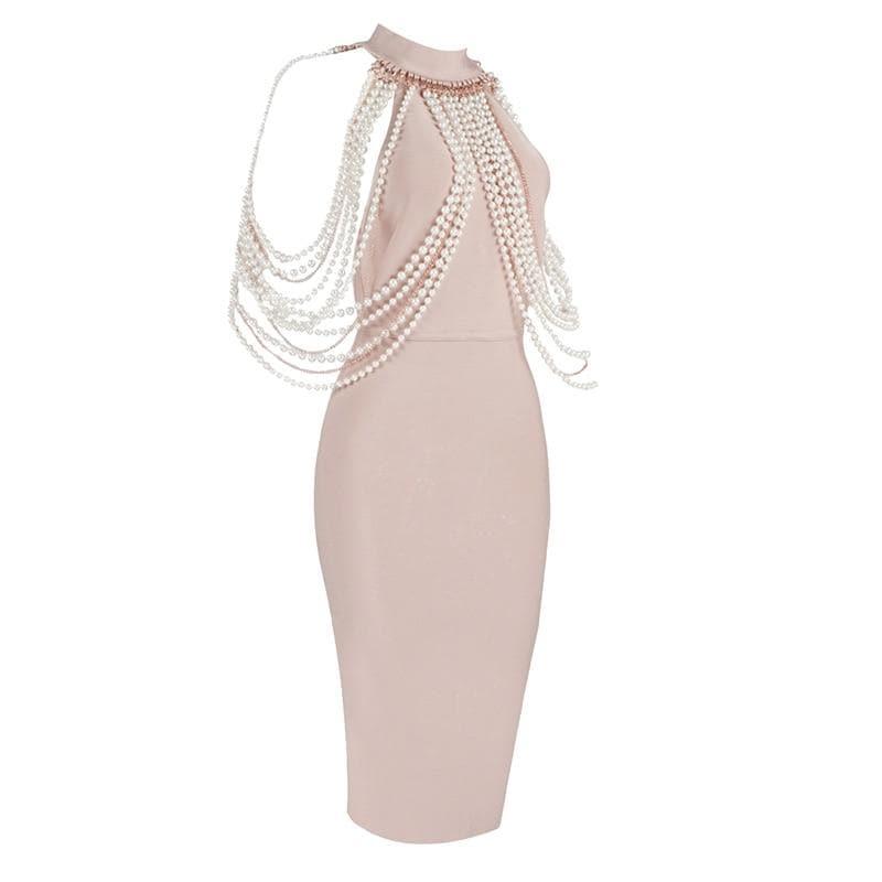 sleeveless beading sexy ladies dress