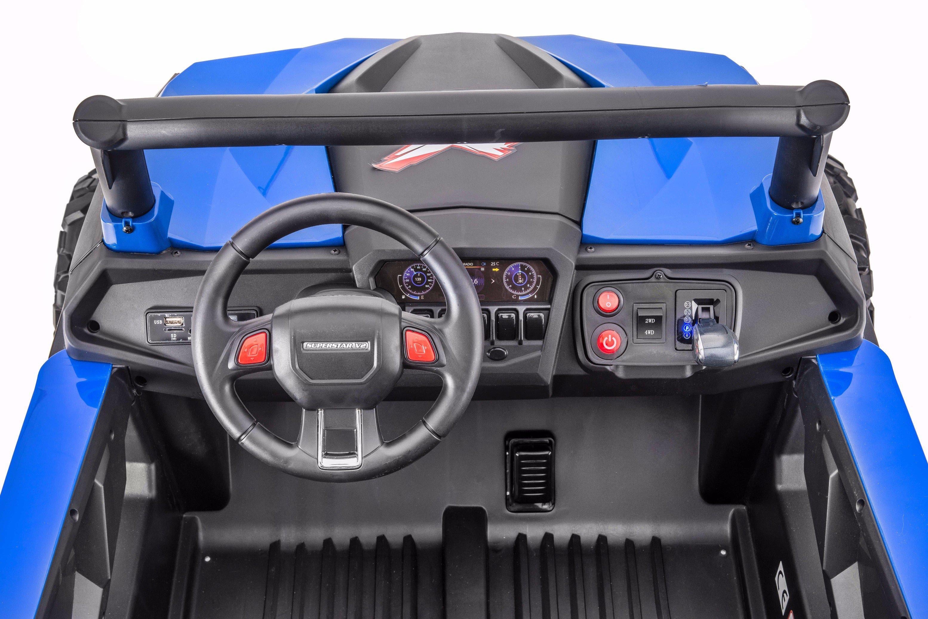 4X4 Sport Edition 2 Seater 12V By / UTV Style Kids Electric Ride On Car with RC