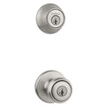 Tylo Satin Nickel Door Knob Combo Pack Featuring SmartKey Security with Microban Antimicrobial Technology