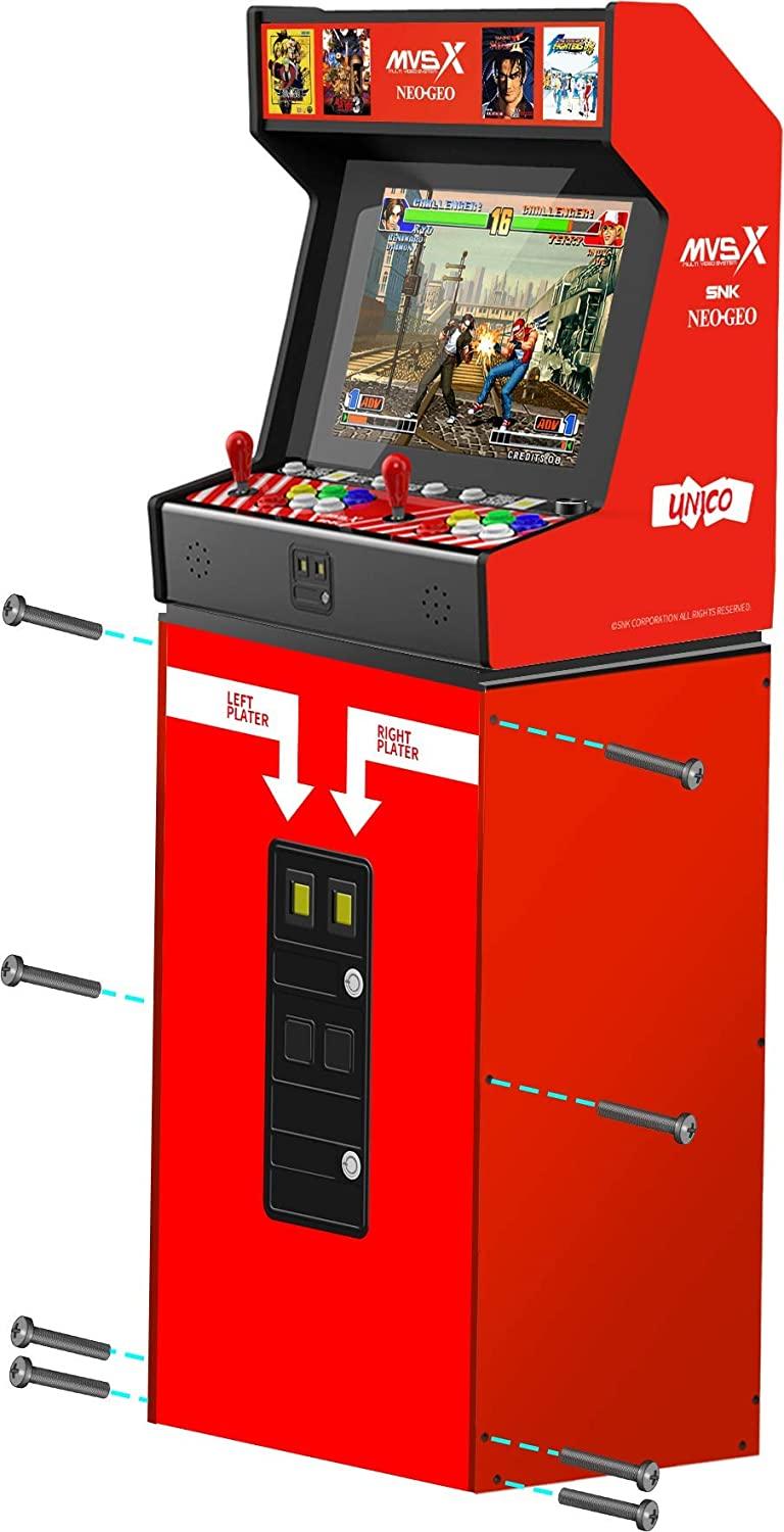 SNK MVSX Counter Top Arcade Machine with 50 SNK Classic Games - 57" Tall with Included Stand
