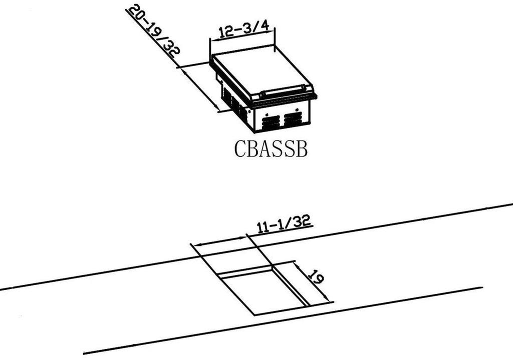 Drop-In Single Side Burner (CBASSB)