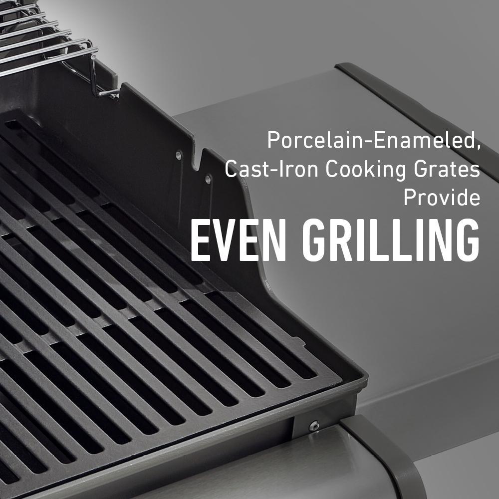 Spirit E-330 3-Burner Liquid Propane Gas Grill In Black With -In Thermomete