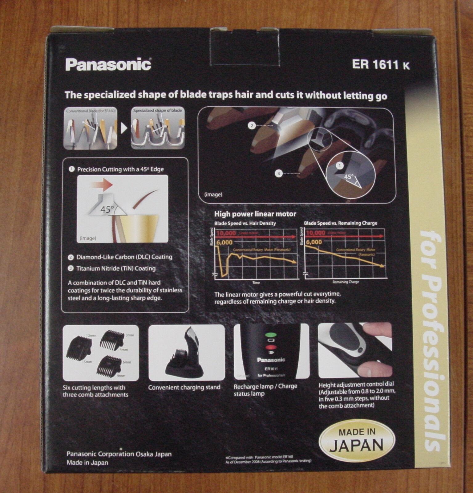 Panasonic Hair Clipper Er1611K Newest Model Dual Voltage