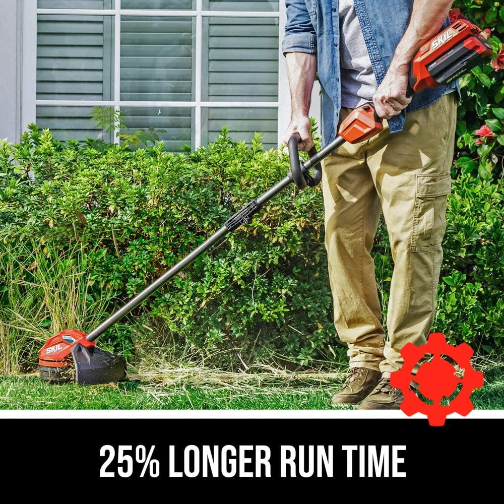 SKIL CB7478-10 PWR CORE 40 Brushless 40V Cordless 14'' String Trimmer and Blower Combo Kit Includes 2.5Ah Battery and Auto PWR Jump Charger