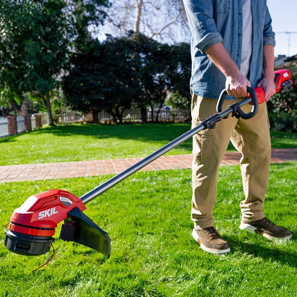 SKIL CB7478-10 PWR CORE 40 Brushless 40V Cordless 14'' String Trimmer and Blower Combo Kit Includes 2.5Ah Battery and Auto PWR Jump Charger
