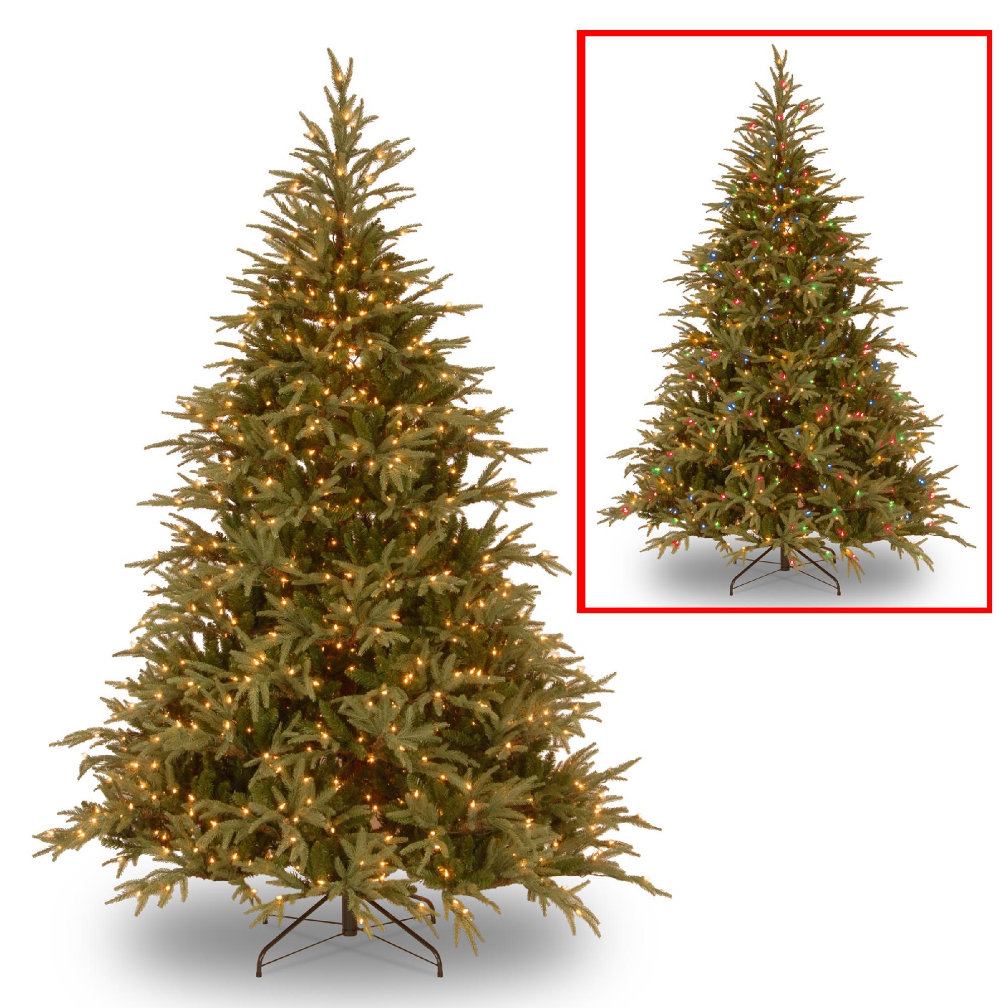 National Tree Company 9' "Feel-Real" Frasier Grande Hinged Tree with 1500 Dual LED Lights