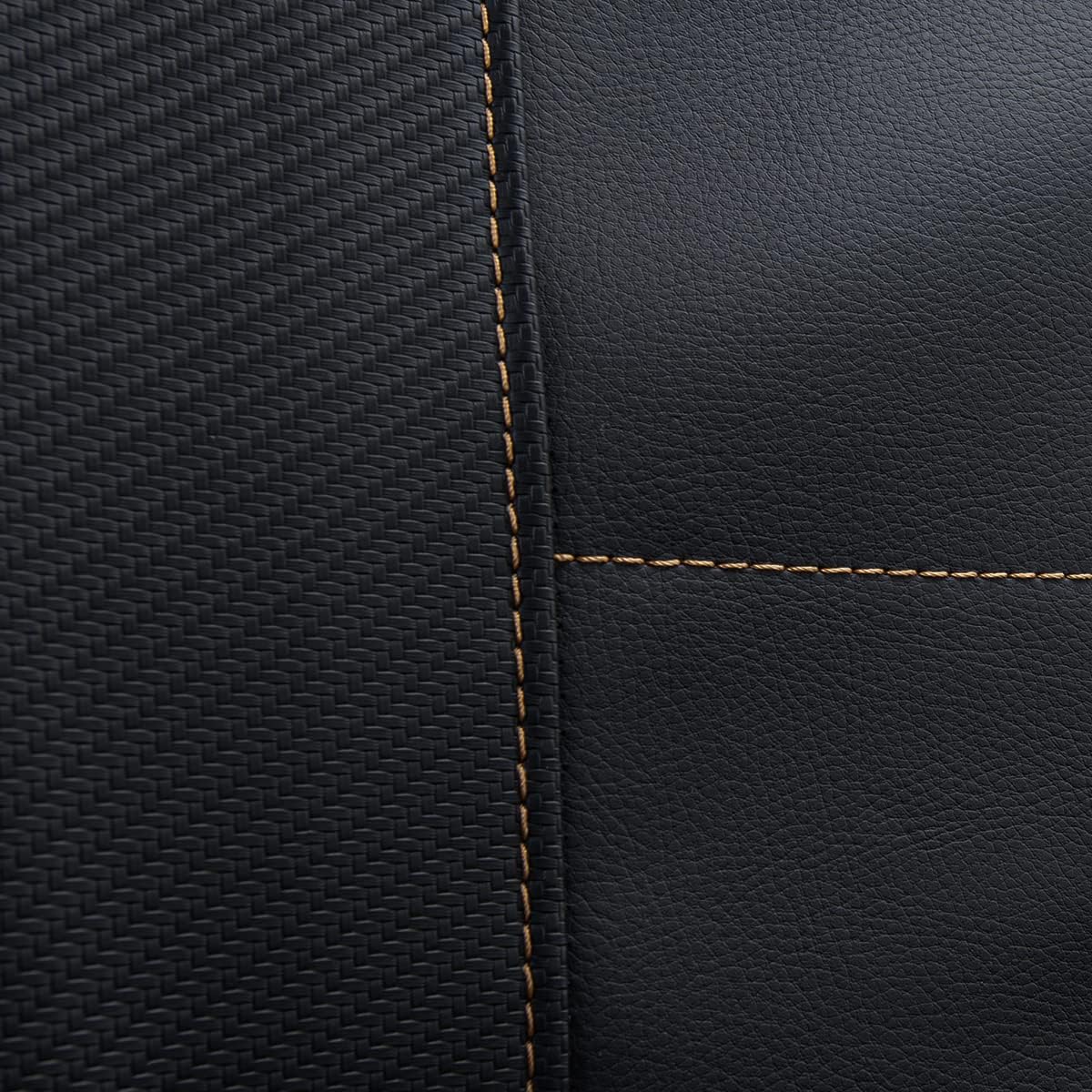 Flying Banner car seat Covers Protects Leopard Printing Velvet Faux Leather Carbon Fiber Front Pair Carbon Fibre (Leopard Black, Front Pair)