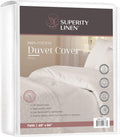 Superity White Twin Duvet Cover - Cotton Breathable &amp; Comfortable Fabric, Protects Mattresses from Dirt, Dust &amp; Dander - Twin Size Duvet Cover (68x86)