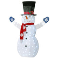 72" Snowman Decoration with White LED Lights
