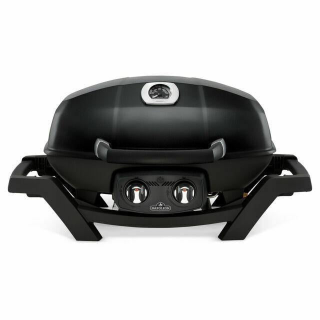 PRO285-BK TravelQ Portable Steel 2 burner Natural Gas Grill, Black
