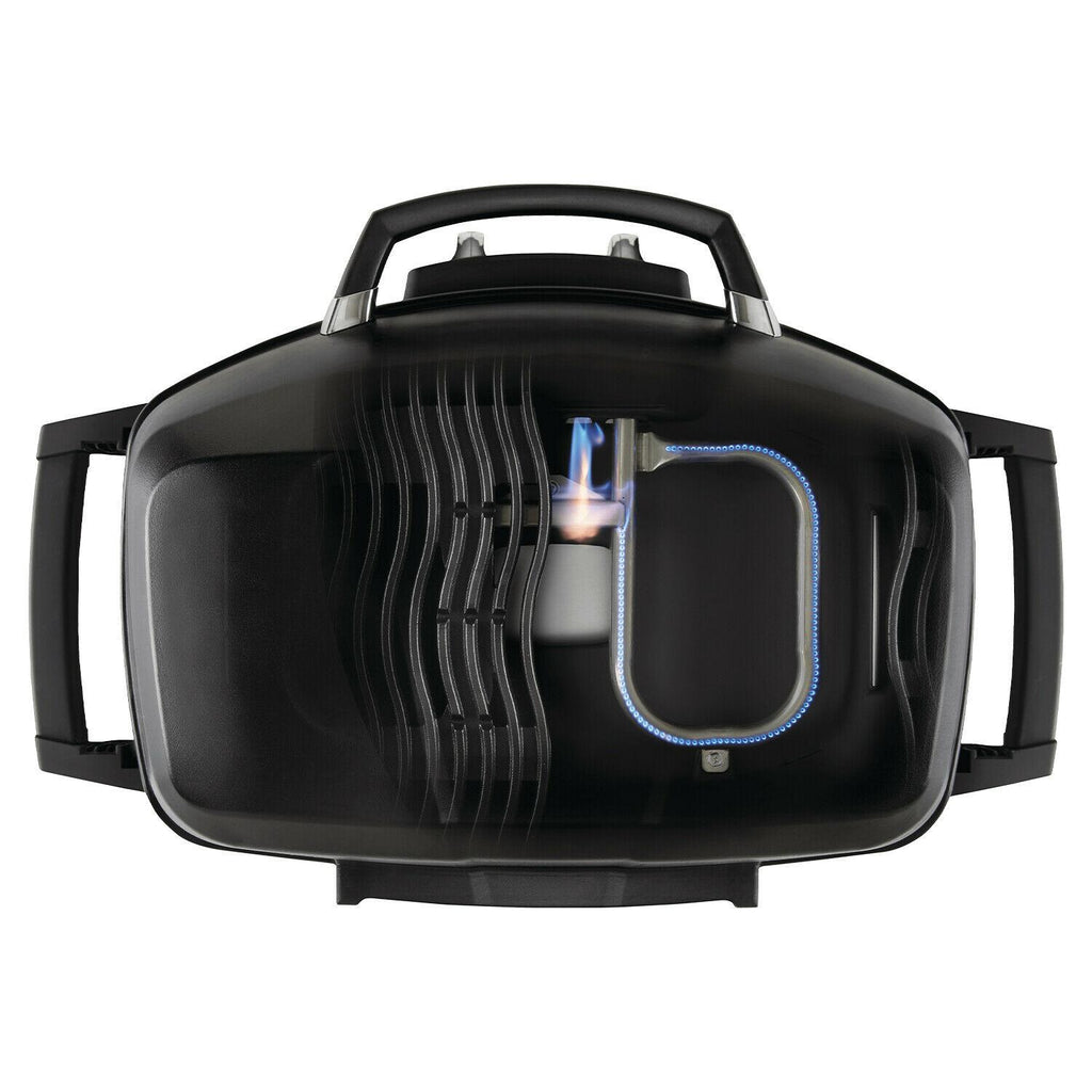 PRO285-BK TravelQ Portable Steel 2 burner Natural Gas Grill, Black
