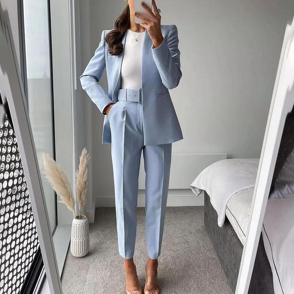 Fashion All-match Solid Color Suit