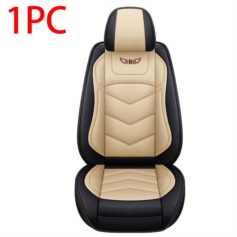PU Leather Full Car Seat Covers Universal Fit Most Cars Four Seasons Car Seat Protector Waterproof Premium Textured Seat Cushion