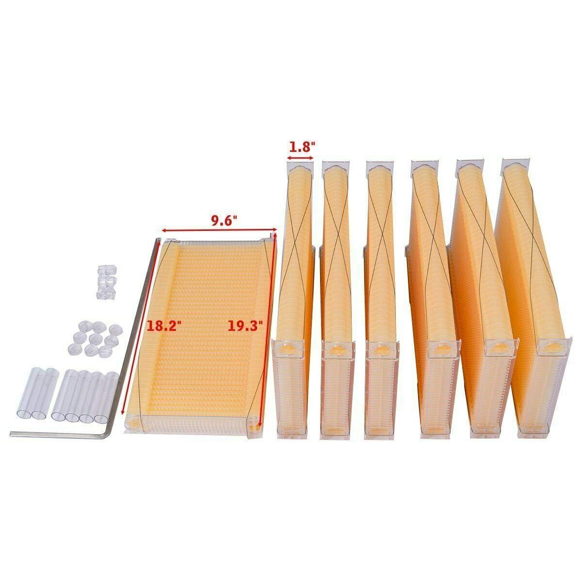 Lwestine Hive Beehive kit Automatic Wooden bee hive House kit Beehive Boxes with 7 Peice Comb Honey Frames for Beginning and Professional Beekeepers