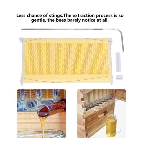 Lwestine Hive Beehive kit Automatic Wooden bee hive House kit Beehive Boxes with 7 Peice Comb Honey Frames for Beginning and Professional Beekeepers