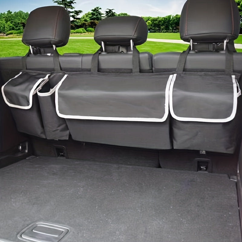 1pc High Capacity Car Boot Back Seat Trunk StoraBag Organizer Pocket Waterproof Oxford StoraBox Organizer Stowing Tidying Interior Accessories