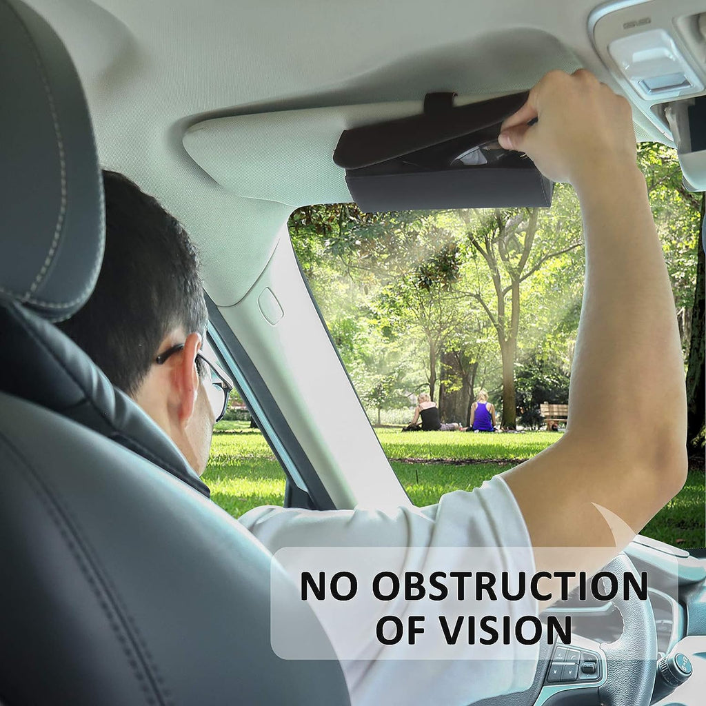 Accmor Sunglasses Holder for Car Sun Visor, Auto Eyeglasses Organizer Box, Vehicle Visor Accessories Glasses Protective Storage Case for Woman Man