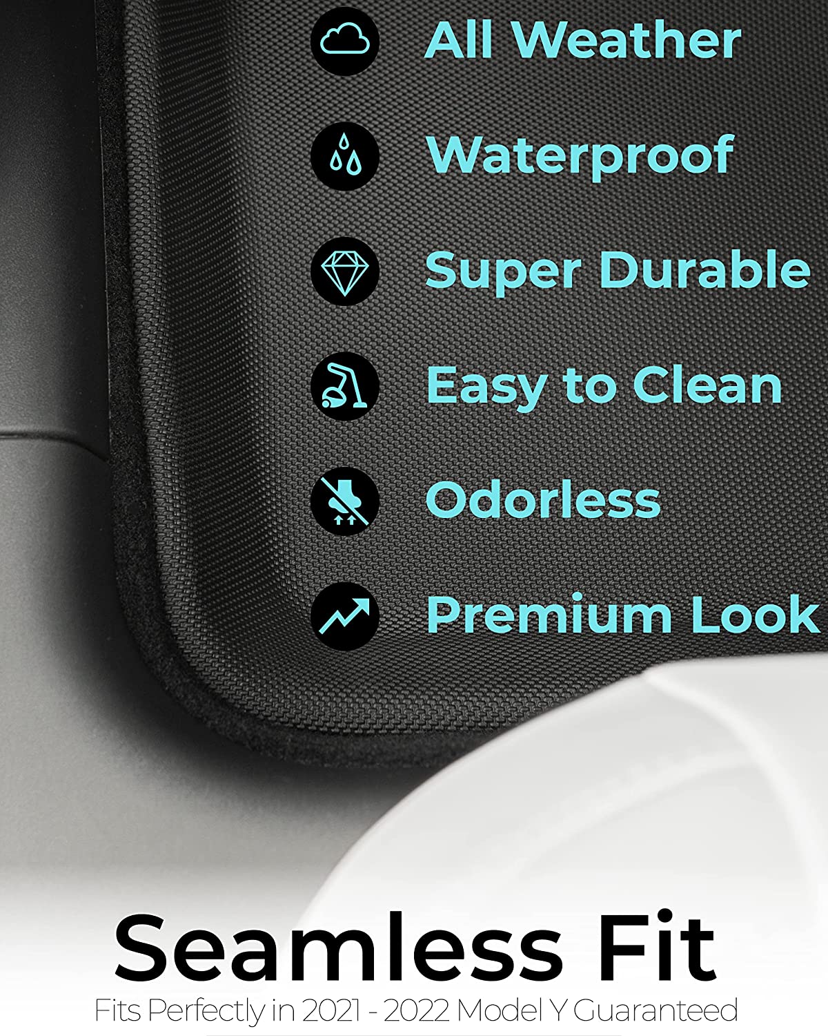 3pcs For Model Y Accsessories  XPE Premium All Weather Anti-Slip Waterproof Floor Mats Fit For Tesla Model Y Model 3