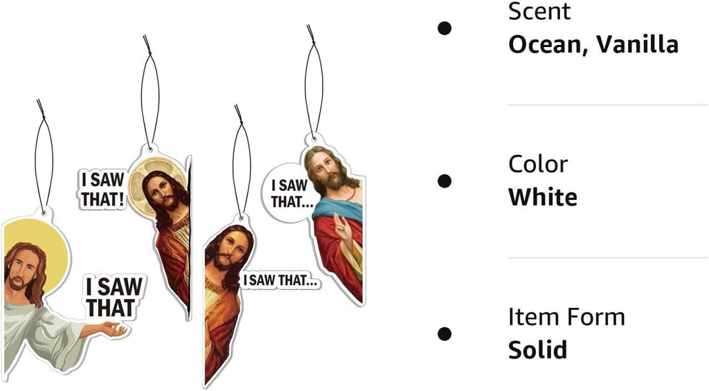 8 Pack I Saw That Car Air Fresheners Funny Hanging Air Fresheners Car Fresheners for Men, Cute Car Mirror Freshener, Scented Hanging Accessories for Men Woman