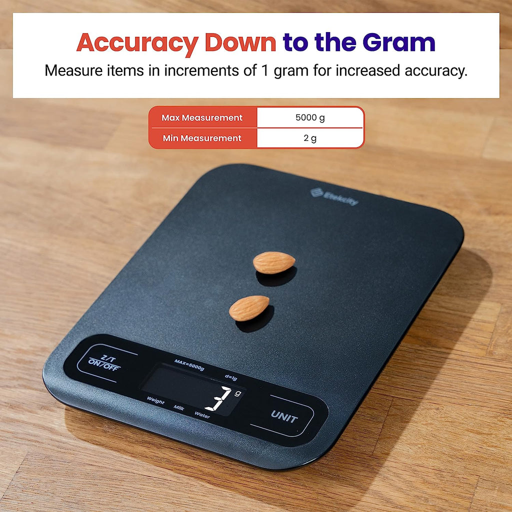 Etekcity Food Kitchen Scale, Digital Grams and Ounces for Weight Loss, Baking, Cooking, Keto and Meal Prep, Large, Black