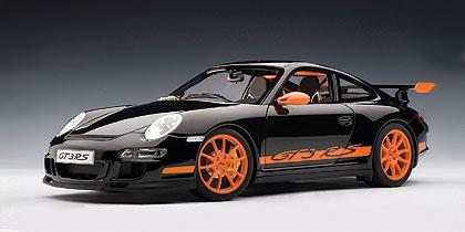 porsche 911 (997) gt3 rs black 1/12 diecast model car by autoart
