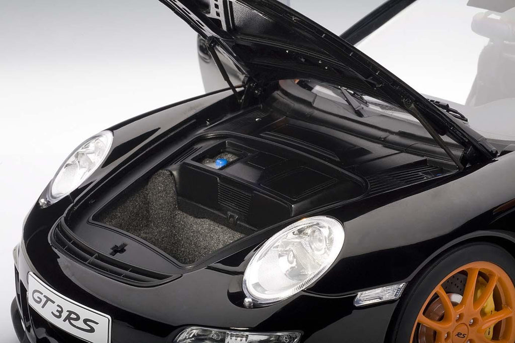 porsche 911 (997) gt3 rs black 1/12 diecast model car by autoart