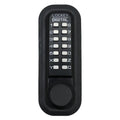 2830DC Jet Black Mechanical Keyless Storeroom Knob Lock with PassaFunction