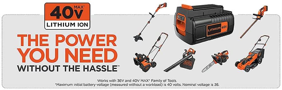BLACK+DECKER 40V MAX* Cordless Lawn Mower, 16-Inch (CM1640)
