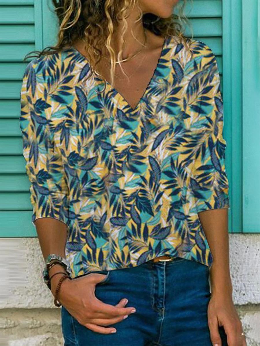 European And American Women's Shirt Printing Fashion Leisure