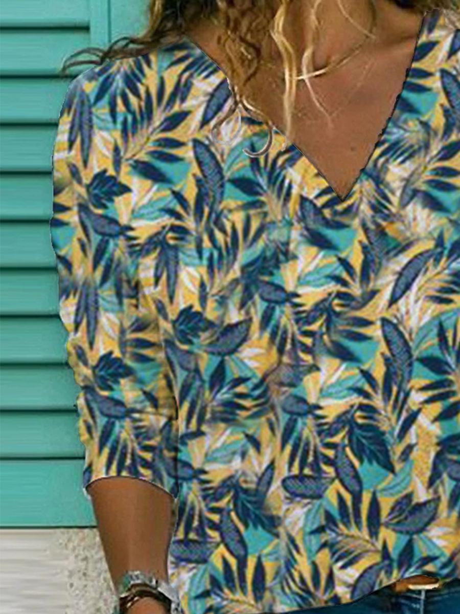European And American Women's Shirt Printing Fashion Leisure