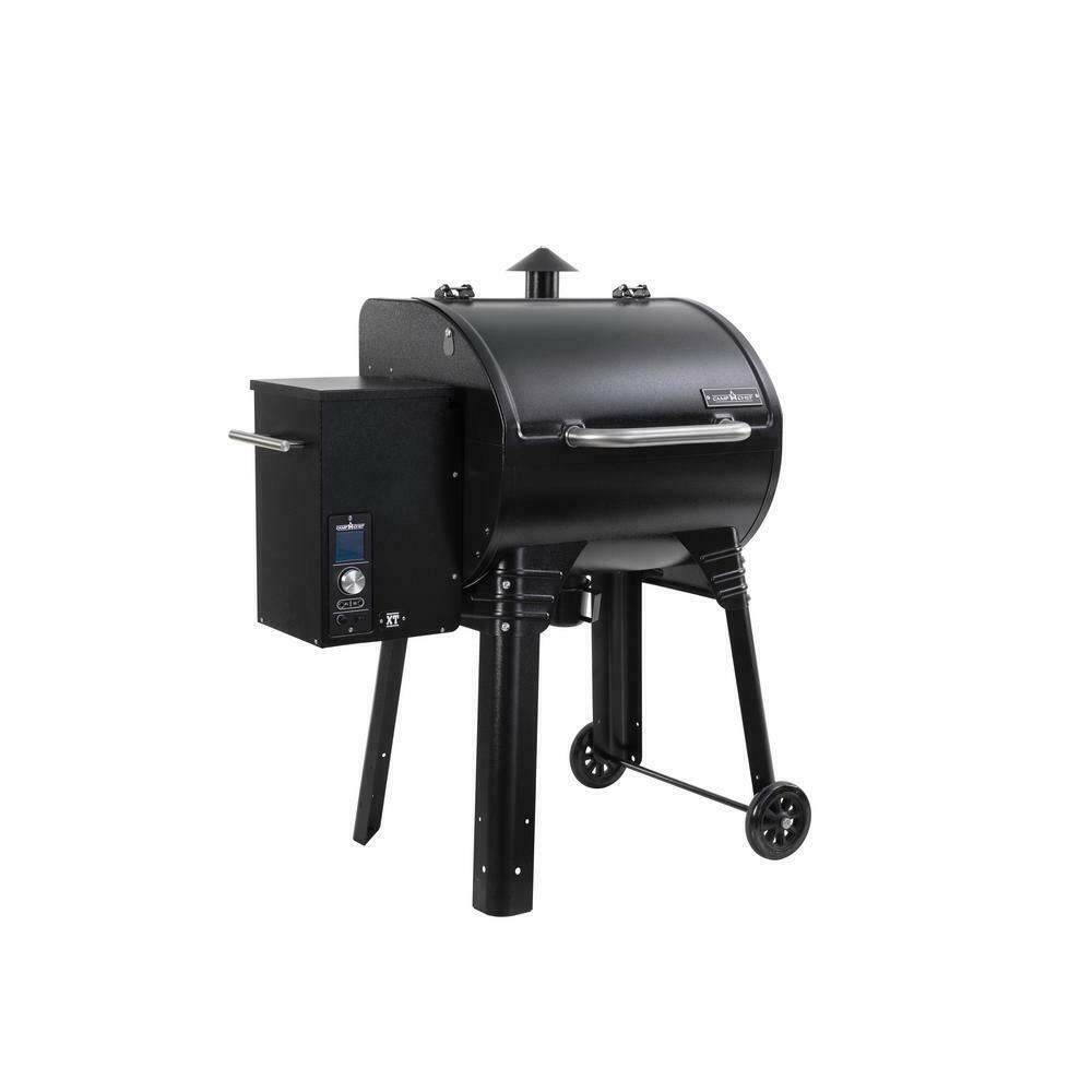 Pellet Grill Porcelain-Coated Steel Digital Temperature Black
