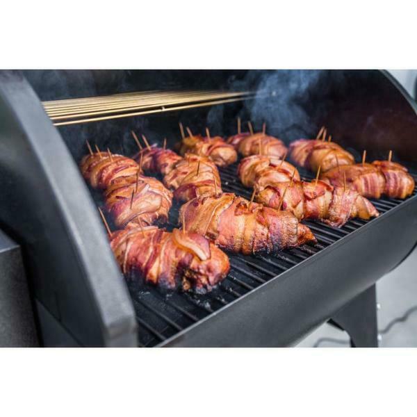 Pellet Grill Porcelain-Coated Steel Digital Temperature Black