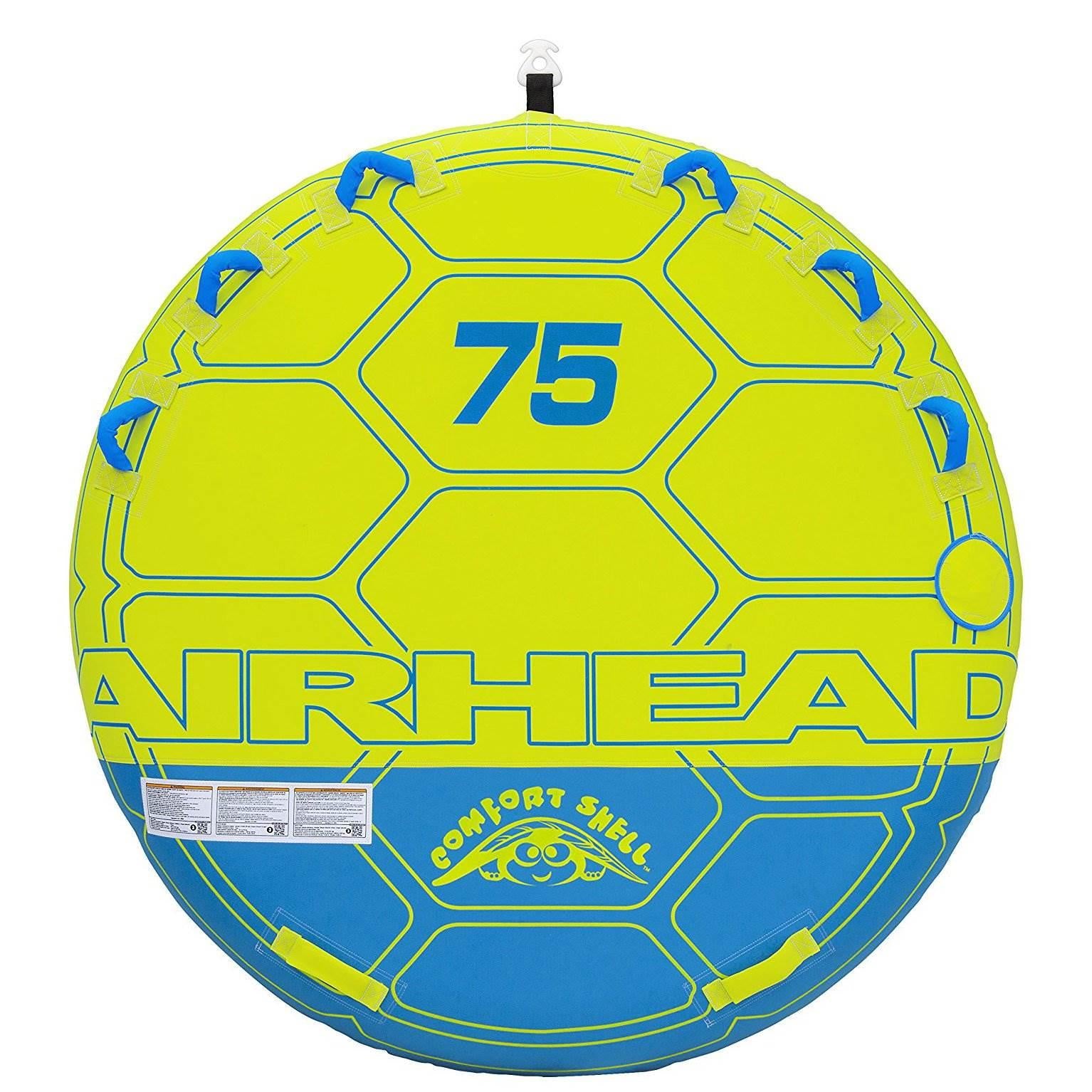 Airhead Comfort 75 In Deck Shell 3 Rider Inflatable Towable Water Tube (2 Pack)