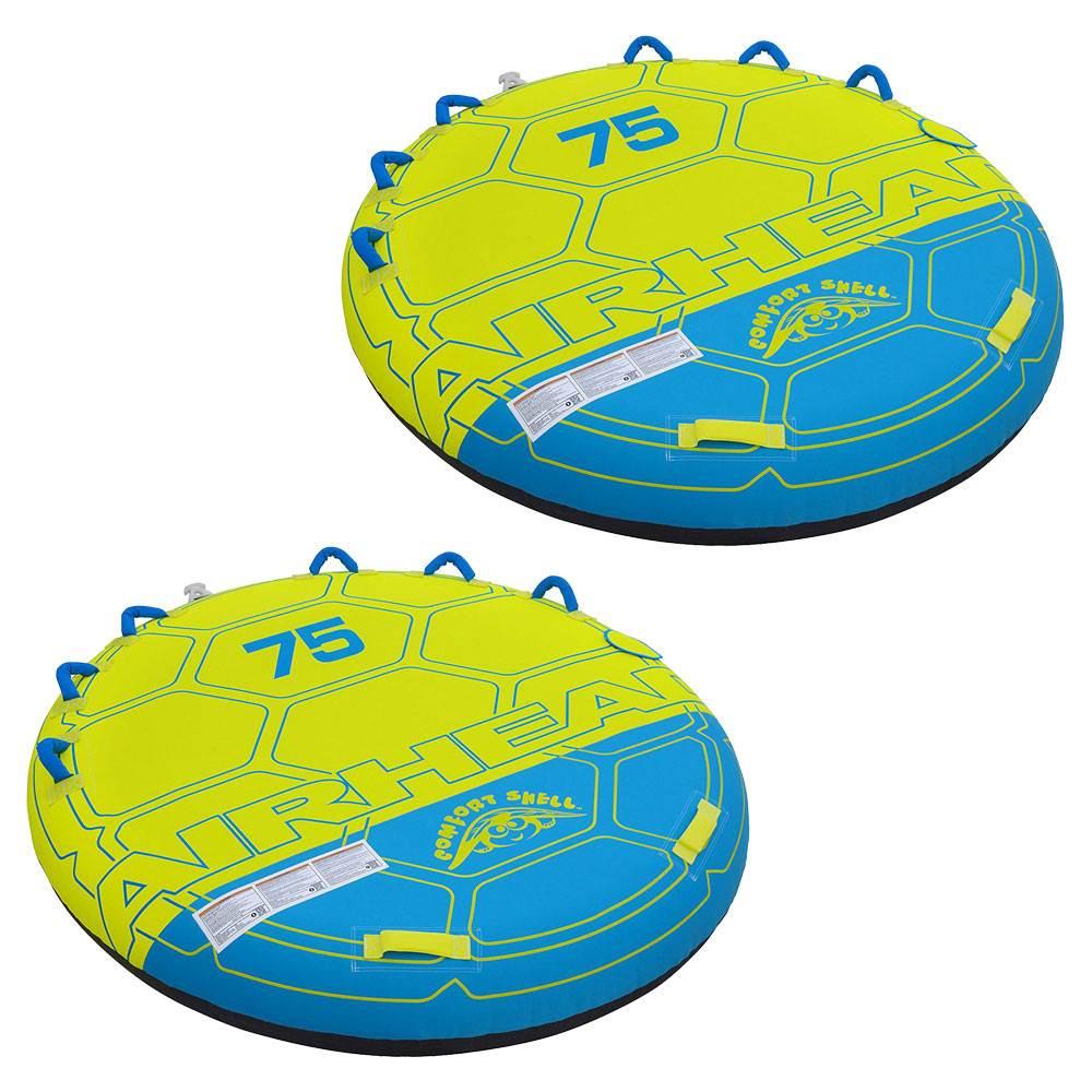 Airhead Comfort 75 In Deck Shell 3 Rider Inflatable Towable Water Tube (2 Pack)
