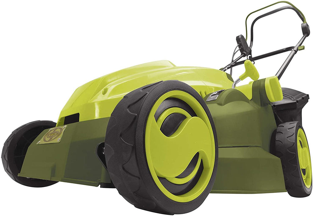 Sun Joe MJ402E 16-Inch 12-Amp Electric Lawn Mower + Mulcher, 6-Position Height Adjustment, 9.3-Gallon Detachable Grass Collection Bag